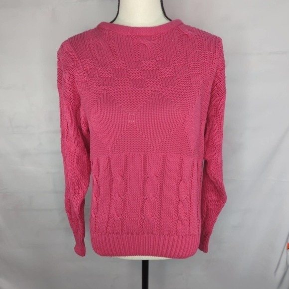 *VINTAGE* DELLA SPIGA Pink Knitted Sweater - Picture 1 of 7